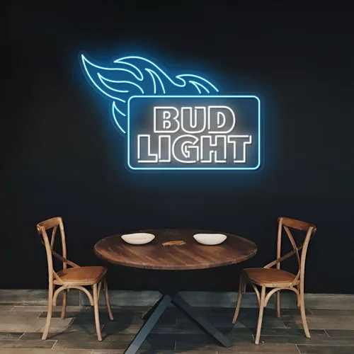 Fiery Bud Light Neon Sign - Imprint Now - NZ