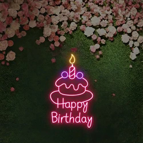 Happy Birthday Wishes Neon Sign - Imprint Now - NZ