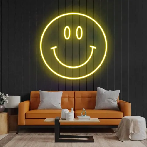 Yellow Neon Smile Sign - Imprint Now - NZ