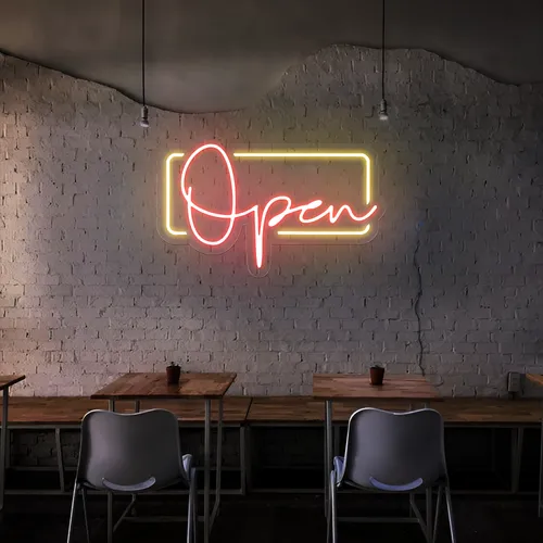 Modern Open Neon Sign - Imprint Now - NZ