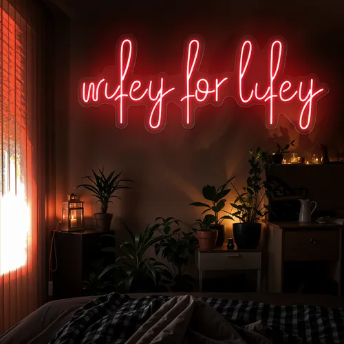 Wifey for Lifey Neon Sign - Imprint Now - NZ