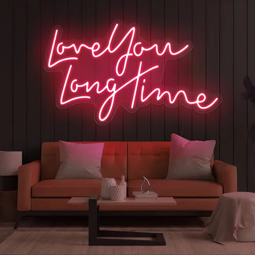 Love You Long Time Neon Sign - Imprint Now - NZ