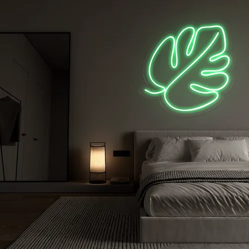 Tropical Monstera Leaf Neon Sign - Imprint Now - NZ