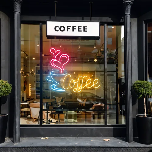 Coffee Love Window Neon Sign - Imprint Now - NZ