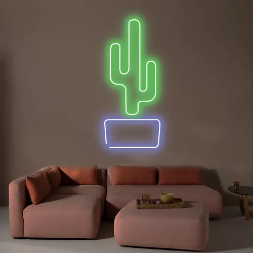 Cactus Vertical Neon Sign - Imprint Now - NZ