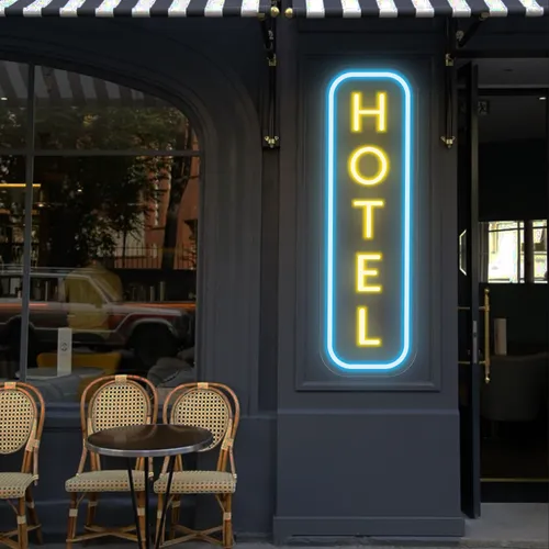 Hotel Vertical Neon Sign - Imprint Now - NZ