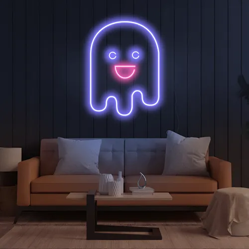 Ghost Cartoon Vertical Neon Sign - Imprint Now - NZ