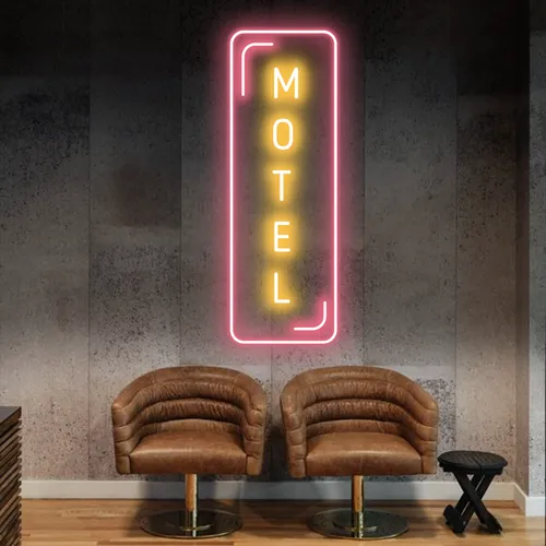 Motel Vertical Neon Sign - Imprint Now - NZ