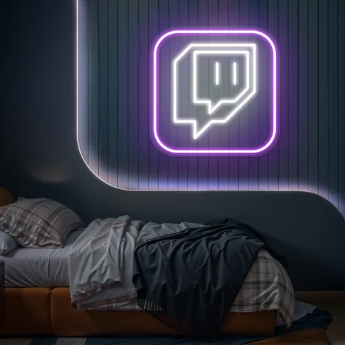 Twitch Logo Bedroom Neon Sign - Imprint Now - NZ