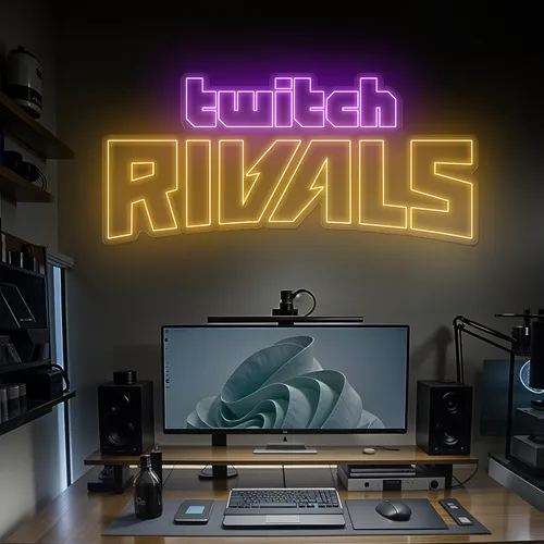 Twitch Rivals Gaming Setup Neon Sign - Imprint Now - NZ