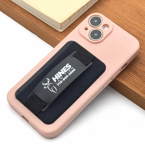 Leather Phone Wallet with Hand Grip - Imprint Now - NZ