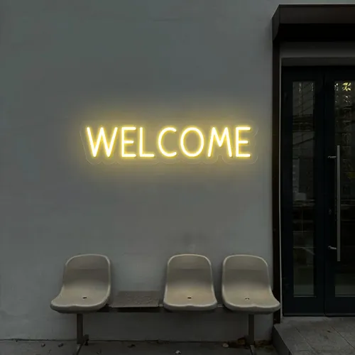 Welcome Block Neon Sign - Imprint Now - NZ