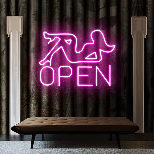 Open With Pin-Up Neon Sign - Imprint Now - NZ