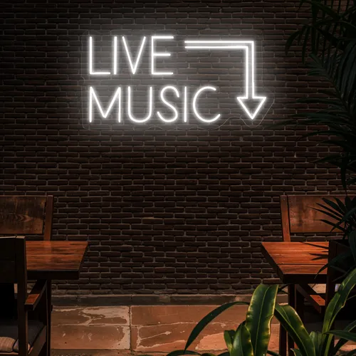 Live Music Neon Sign - Imprint Now - NZ