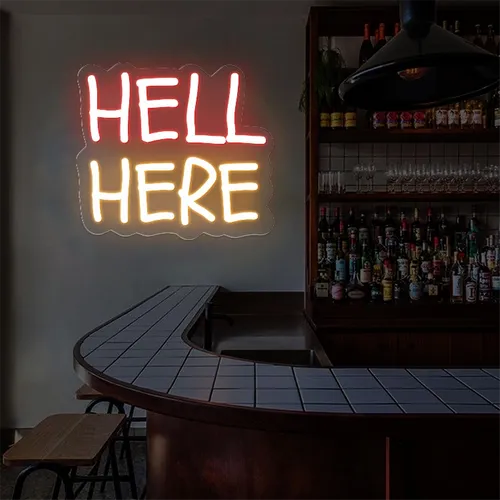 Hell Here Neon Signs - Imprint Now - NZ