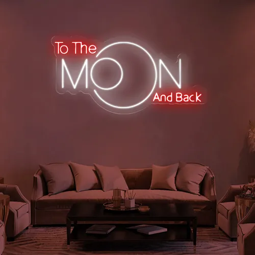 To The Moon and Back Neon Sign - Imprint Now - NZ