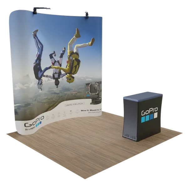 3 m x 2.4 m Curved Zip-up Display - Imprint Now - NZ