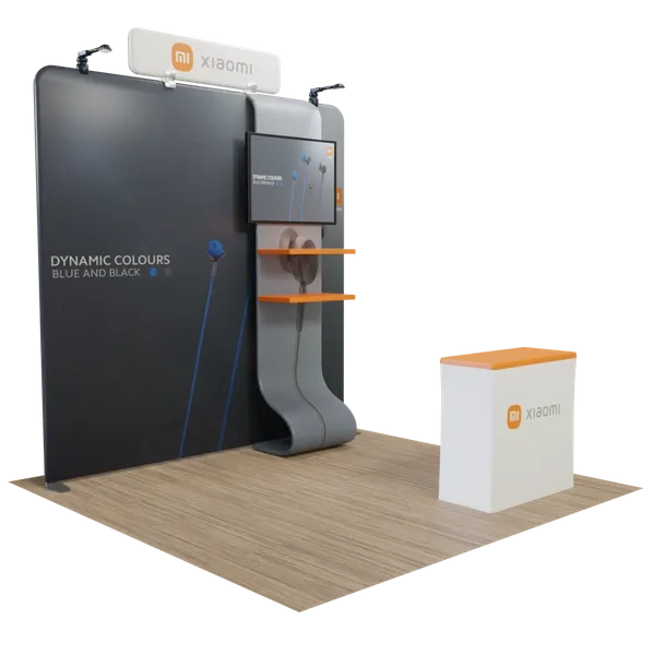 3 m x 3 m Straight  Media Display - Imprint Now - NZ