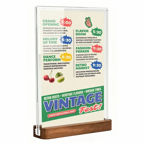Sapele Wood Desktop Display - Imprint Now - NZ