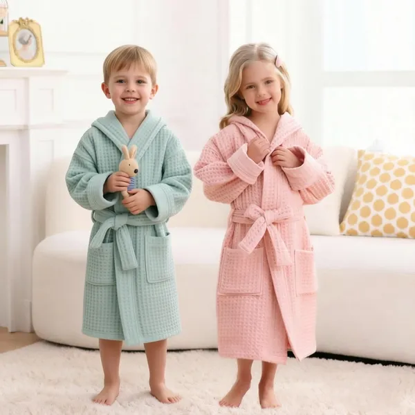 Custom Kids Waffle Robes - Imprint Now - NZ