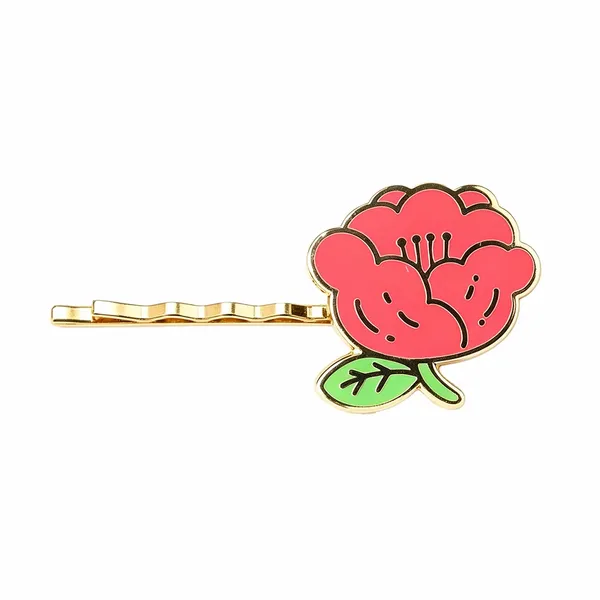 Hard Enamel Metal Hair Clips