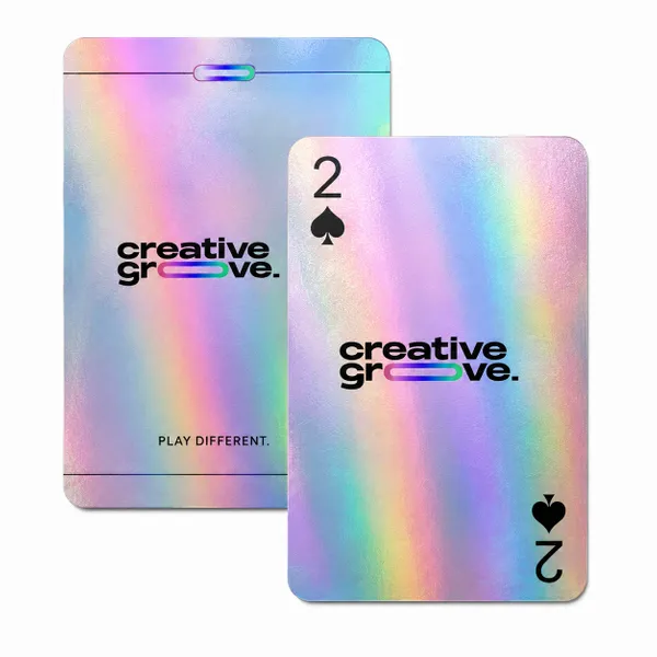 Holographic Silver Playing Cards