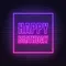 Happy Birthday Framed Neon Sign - Imprint Now - NZ