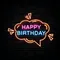Happy Birthday in Bubble Thought Neon Sign - Imprint Now - NZ