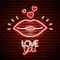 Lips with Love You Neon Sign - Imprint Now - NZ