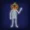 Skeleton with Pumpkin Head Neon Sign - Imprint Now - NZ