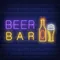 Beer & Bar with Bottle & Glass Neon - Imprint Now - NZ