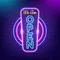 We are Open Vertical Neon Sign - Imprint Now - NZ