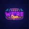 We're Open with Wave Lines Neon Sign - Imprint Now - NZ