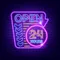 Retro Open 24 Hours Neon Sign - Imprint Now - NZ