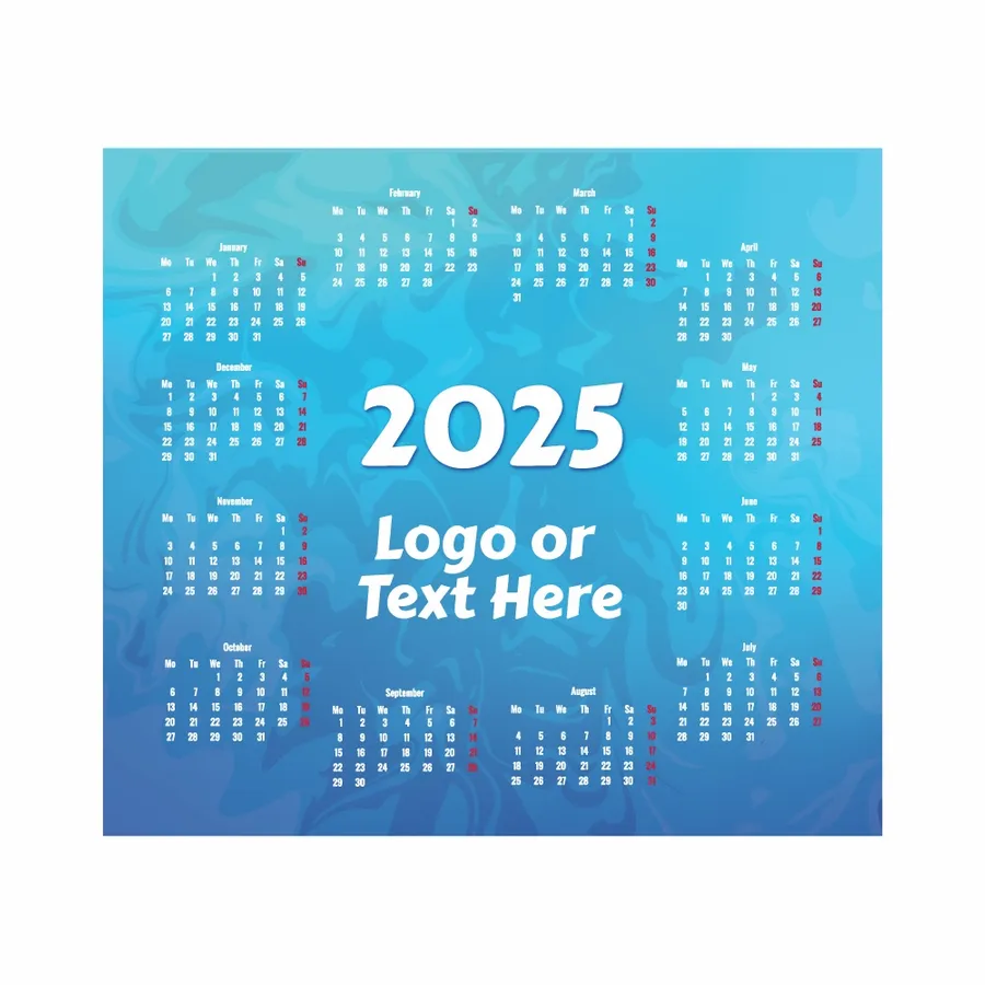 Light Blue Calendar Mouse Pad - Imprint Now - NZ