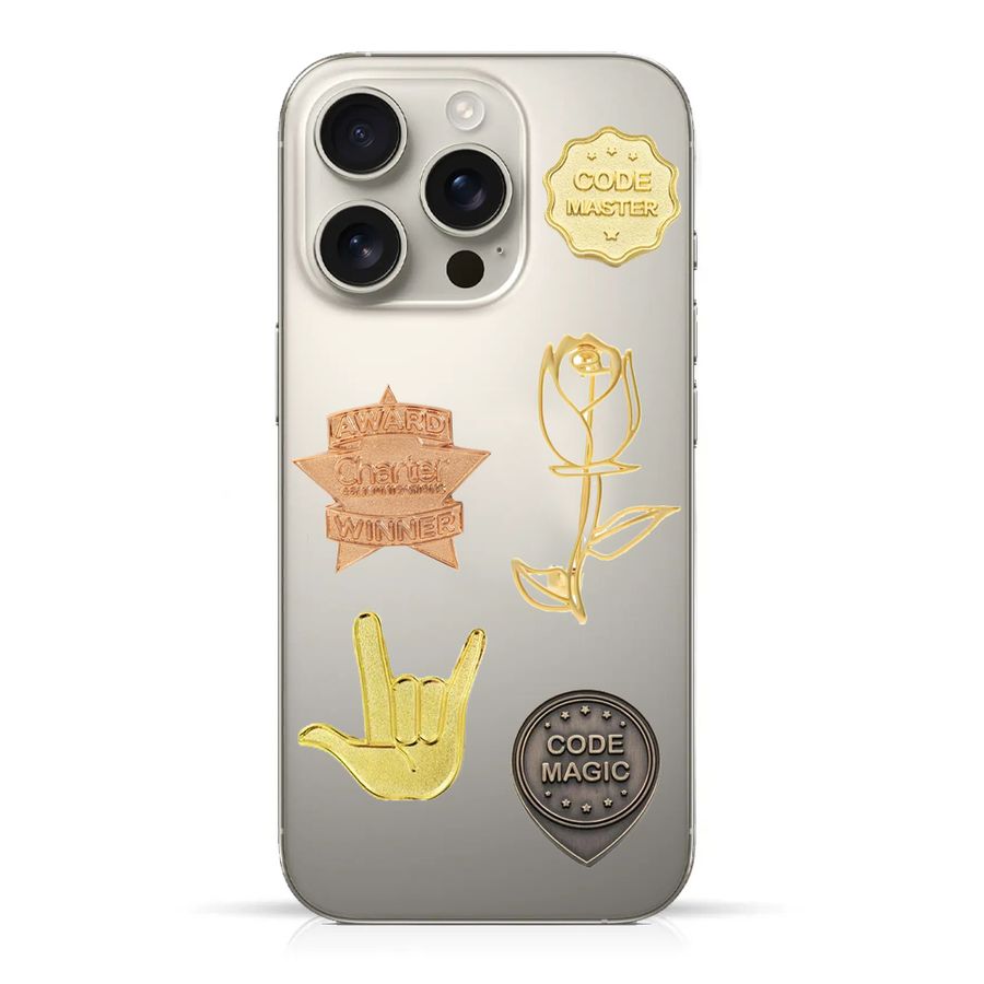 Phone Metal Badge Stickers - Imprint Now - NZ