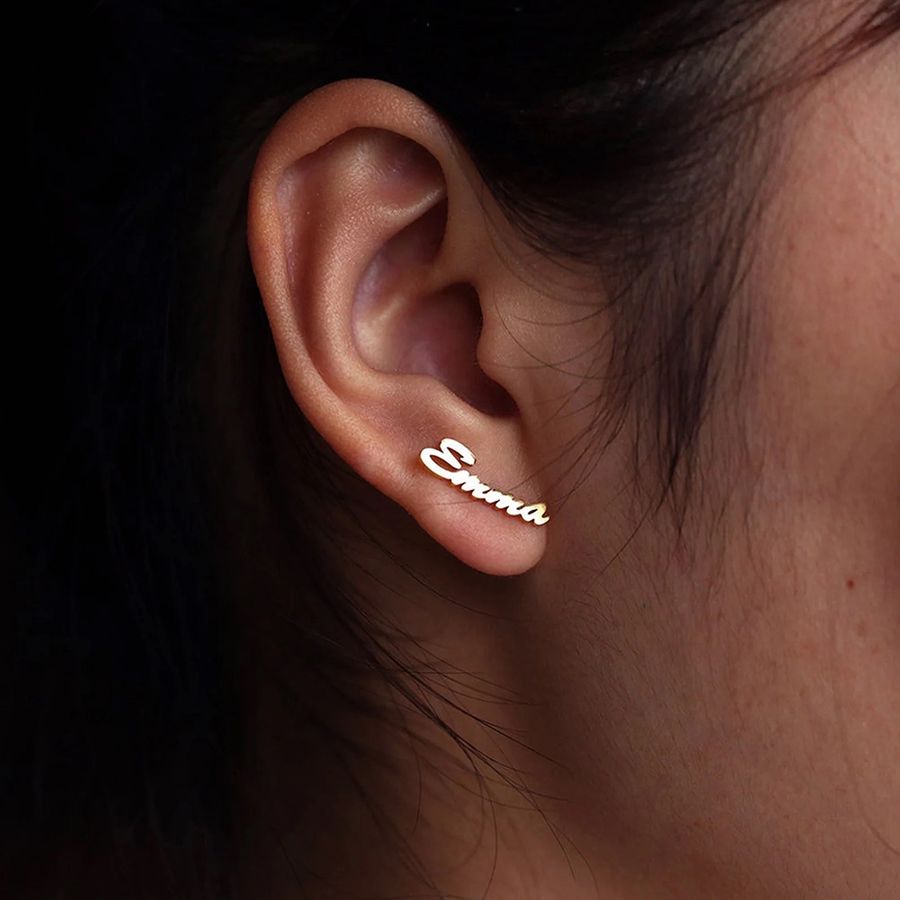 Die Struck Metal Earrings - Imprint Now - NZ