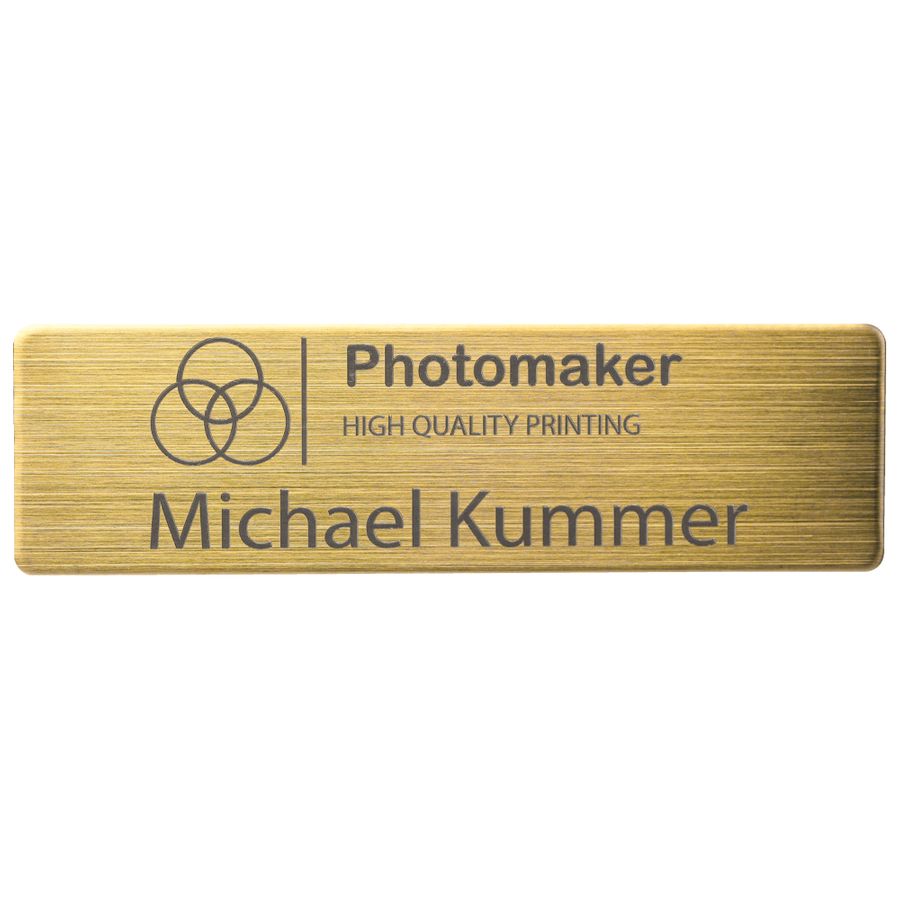 Engraved Metal Name Badges - Imprint Now - NZ