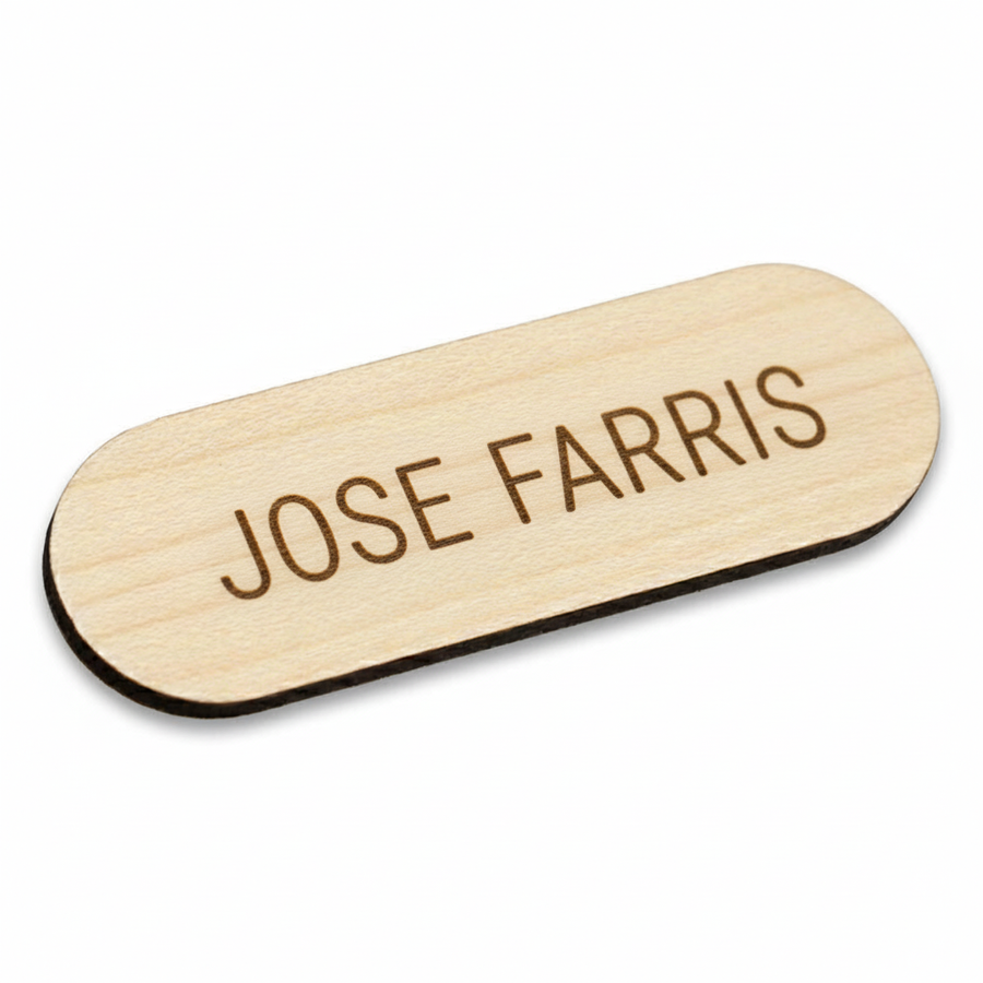 Wooden Name Badges - Imprint Now - NZ