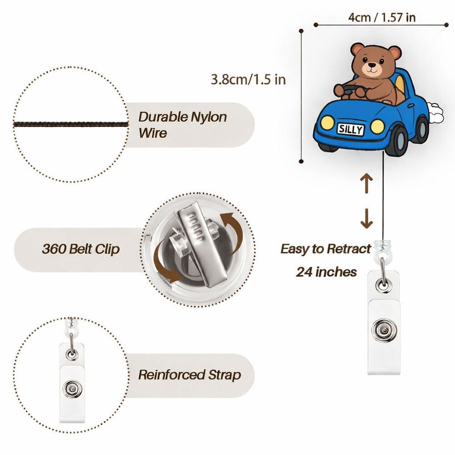 Custom Shape Acrylic Badge Reel - Imprint Now - NZ