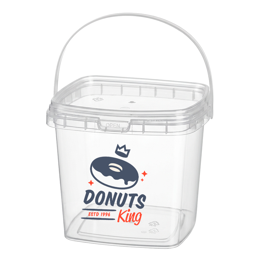 Square Transparent Drink Buckets - Imprint Now - NZ