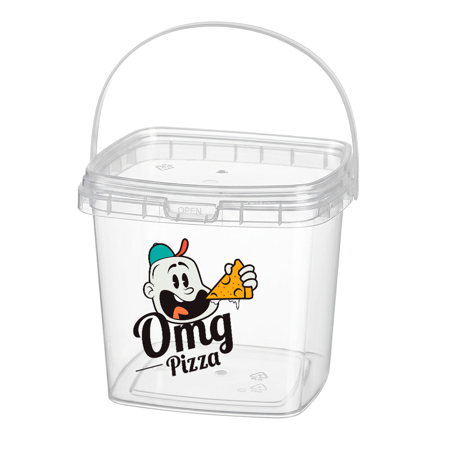 Square Transparent Drink Buckets - Imprint Now - NZ