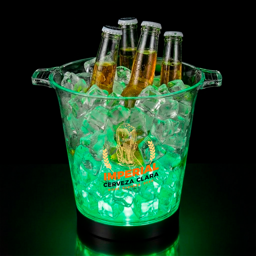 Multi-Colour Light-Up Drink Buckets - Imprint Now - NZ