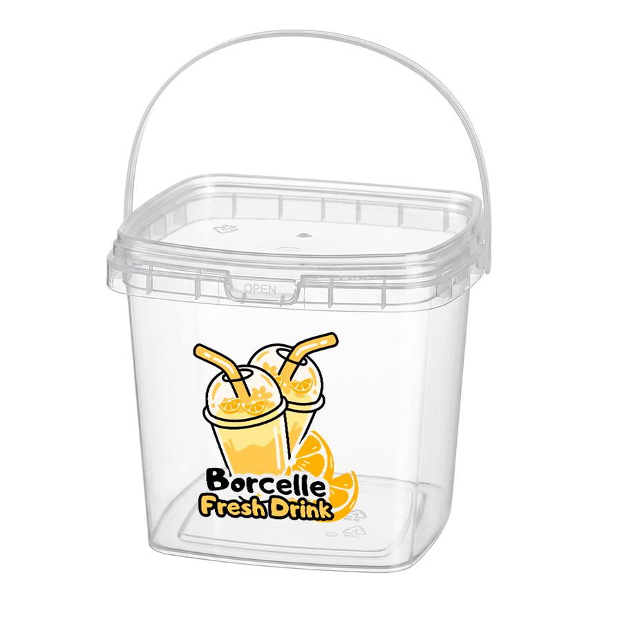 Square Transparent Drink Buckets - Imprint Now - NZ