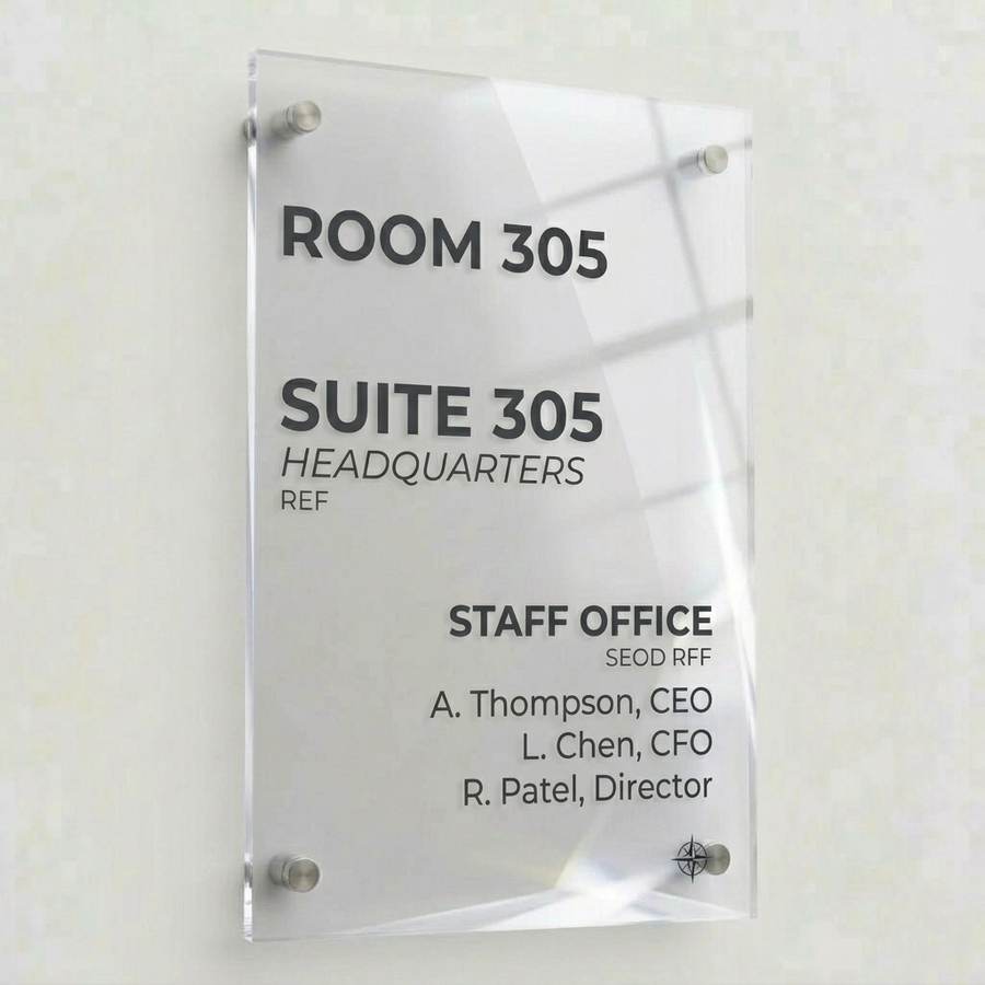 Colourful Acrylic Door Signs - Imprint Now - NZ