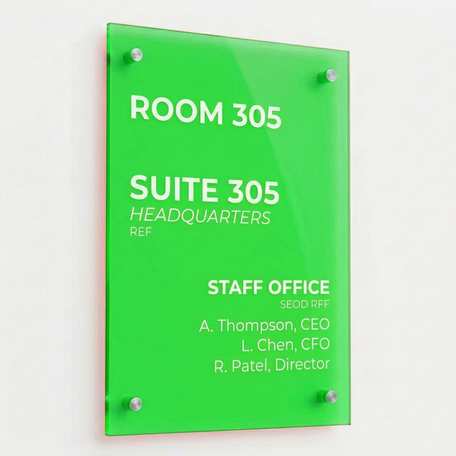 Colourful Acrylic Door Signs - Imprint Now - NZ