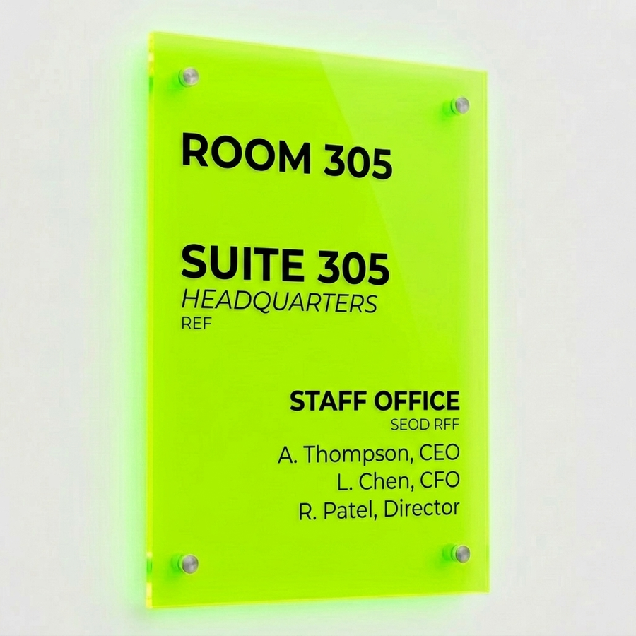 Colourful Acrylic Door Signs - Imprint Now - NZ