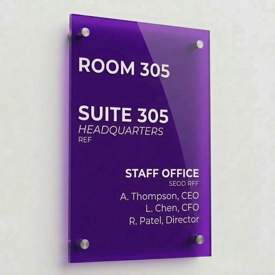 Colourful Acrylic Door Signs - Imprint Now - NZ