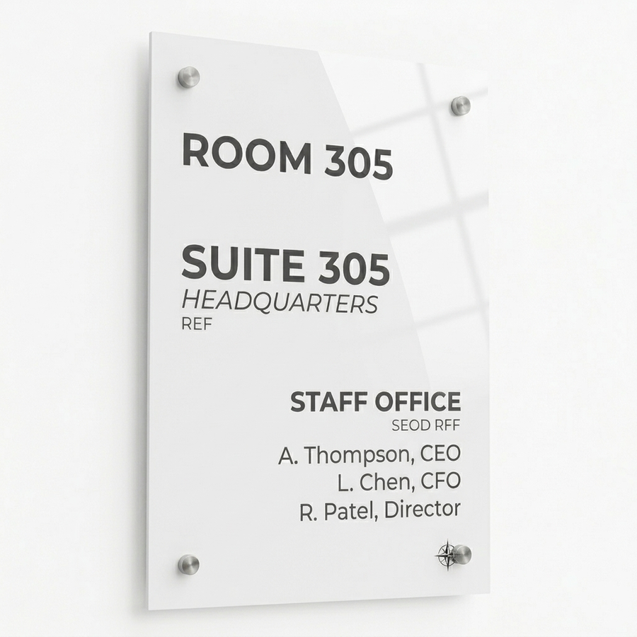 Colourful Acrylic Door Signs - Imprint Now - NZ