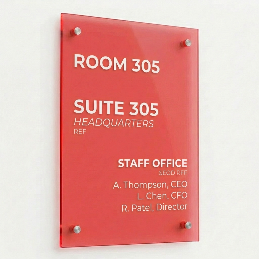 Colourful Acrylic Door Signs - Imprint Now - NZ